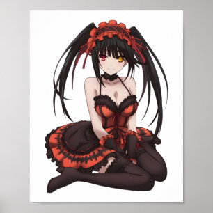 Poster Autocollant Waifu Kurumi Tokisaki