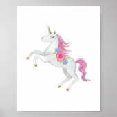 Poster Autocollants muraux Licorne fille chambre enfants  (Devant)