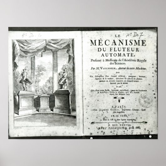 Poster Automatons, illustration du frontispece (Devant)