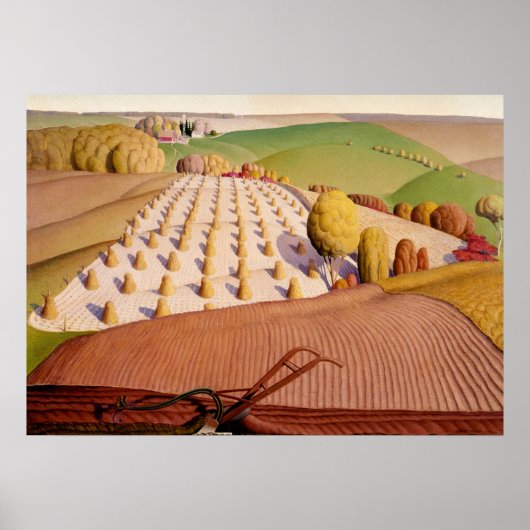 Poster Automne, 1931 par Grant Wood (Devant)