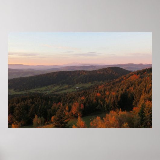 Poster Automne à Beskids Pologne (Devant)