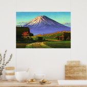 Poster Automne à Funatsu Mt Fuji Kawase Hasui 1953 (Cuisine)