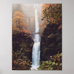 Poster Automne à Multnomah Falls, Oregon