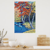 Poster Automne à Oirase Kawase Hasui 1933 (Cuisine)