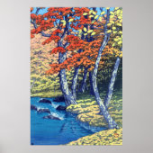 Poster Automne à Oirase Kawase Hasui 1933 (Devant)