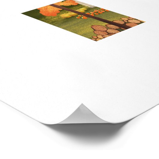 Poster Automne Agritourisme Automne Citrouille Grande imp (Coin)