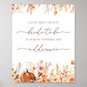 Poster Automne Aide l'épouse occupée Adresse une envelopp (Devant)