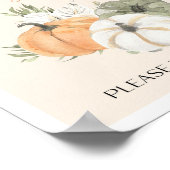 Poster Automne Anniversaire Les bébés sont doux signe (Coin)