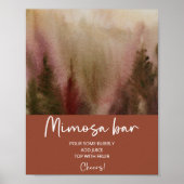 Poster Automne Aquarelle Forêt Terracota Mimosa Bar (Devant)