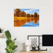 Poster Automne au bord du lac (Bureau à domicile)