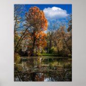 Poster Automne, au bord d'un étang bien caché, plein de c (Devant)