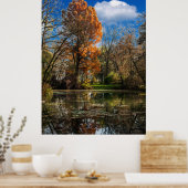 Poster Automne, au bord d'un étang bien caché, plein de c (Cuisine)