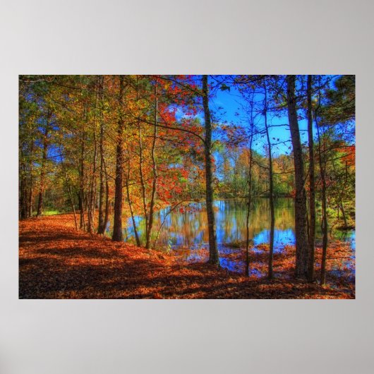 Poster Automne au lac (Devant)