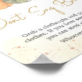 Poster Automne automne Citrouille floral ne pas dire bébé (Coin)