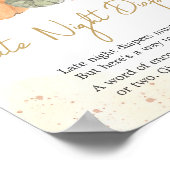 Poster Automne Automne Floral Citrouille Late Night Diapo (Coin)