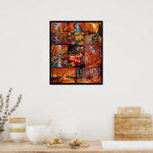Poster Automne Automne Paysage Photo Collage Art (Cuisine)