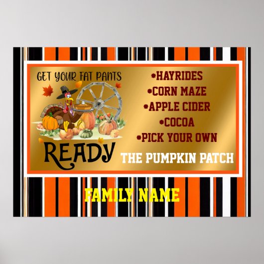 Poster Automne belle collection moderne Thanksgiving (Devant)