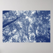 Poster Automne Bleu - Effet Cyanotype (Devant)