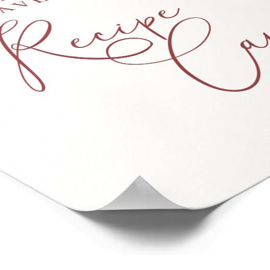 Poster Automne Boho Fête des mariées Recette Cartes Poste (Coin)