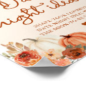 Poster Automne Boho Terracotta Citrouille Date Nuit Idées (Coin)
