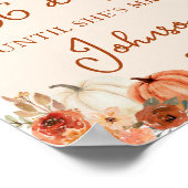 Poster Automne Boho Terracotta Jours Citrouilles Jusqu'à  (Coin)