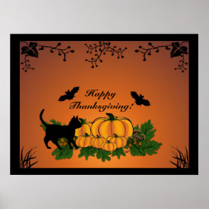 Poster automne, Bon thanksgiving !