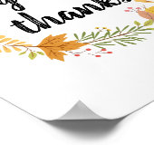 Poster automne bon thanksgiving de couronne (Coin)