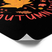 Poster Automne Breeze Automne Feuilles D'Érable Mignonnes (Coin)