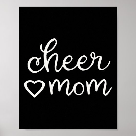 Poster Automne Cheer Maman Cheerled Pom-pom girl Mama Mot (Devant)