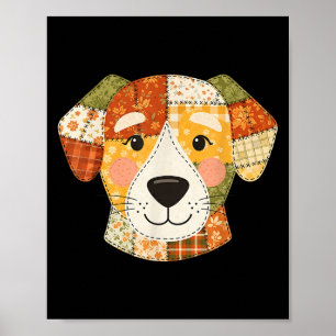 Poster Automne Citrouille Chien Automne Moisson Halloween