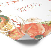 Poster Automne Citrouille Floral Baby shower Cadeaux et c (Coin)