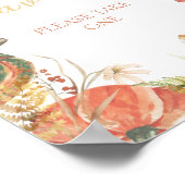 Poster Automne Citrouille Floral Baby shower Faveurs (Coin)