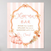 Poster Automne Citrouille Floral Baby shower Maman-osa Ba (Devant)