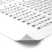 Poster Automne Citrouille Mariage botanique 18 Table Sièg (Coin)