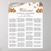 Poster Automne Citrouille Mariage de automne Siège alphab (Devant)