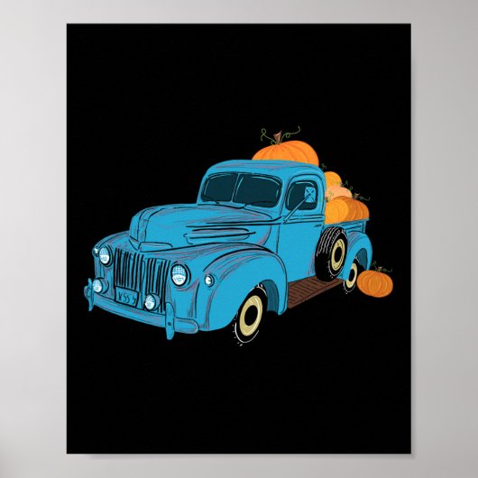 Poster Automne Citrouille Récolte Temps Vieux Récolte Cam (Devant)