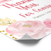 Poster Automne Citrouille rose Merci de camion pour venir (Coin)