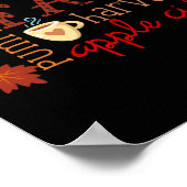 Poster Automne Citrouilles Hayrides Récolte Pommes Ciders (Coin)