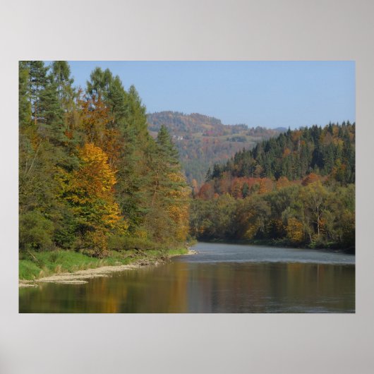 Poster Automne dans la rivière Pieniny Dunajec (Devant)