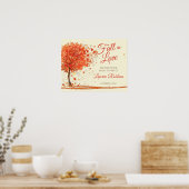 Poster Automne dans l'amour Automne Fête des mariées Affi (Cuisine)