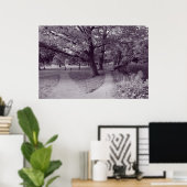 Poster Automne dans le parc - Purple Toned BW (Bureau à domicile)