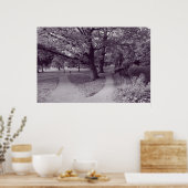 Poster Automne dans le parc - Purple Toned BW (Cuisine)