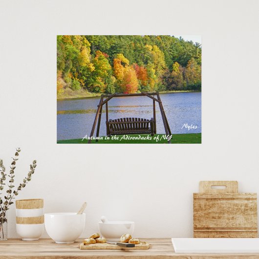 Poster Automne dans les Adirondacks de NY Imprimer ou Pos (Cuisine)