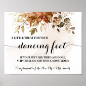 Poster Automne Danser Pieds Signal Flip Flops Mariage (Devant)