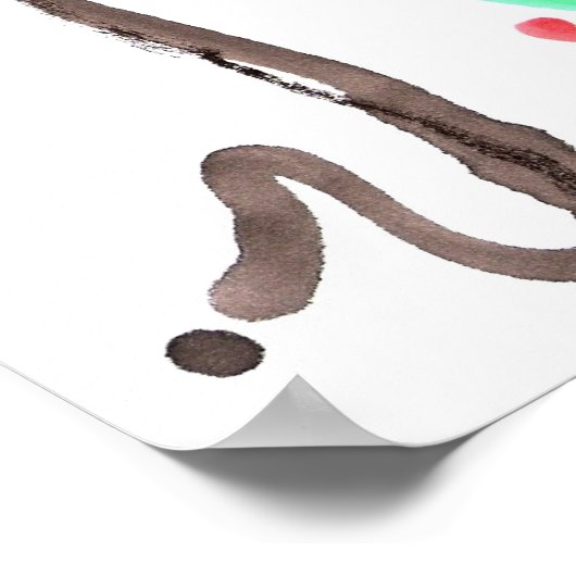 Poster automne de fleurs printanières (Coin)