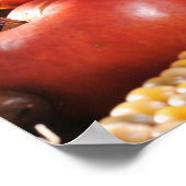 Poster Automne de la récolte d'action de grâces - Citroui (Coin)