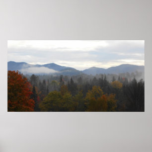 Poster Automne de montagnes de crêtes élevées
