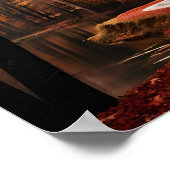 Poster Automne en Géorgie art numérique imprimé (Coin)