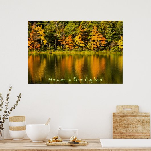 Poster Automne en Nouvelle-Angleterre Imprimer (Cuisine)