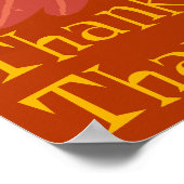 Poster Automne Feuilles de typographie Bon thanksgiving (Coin)